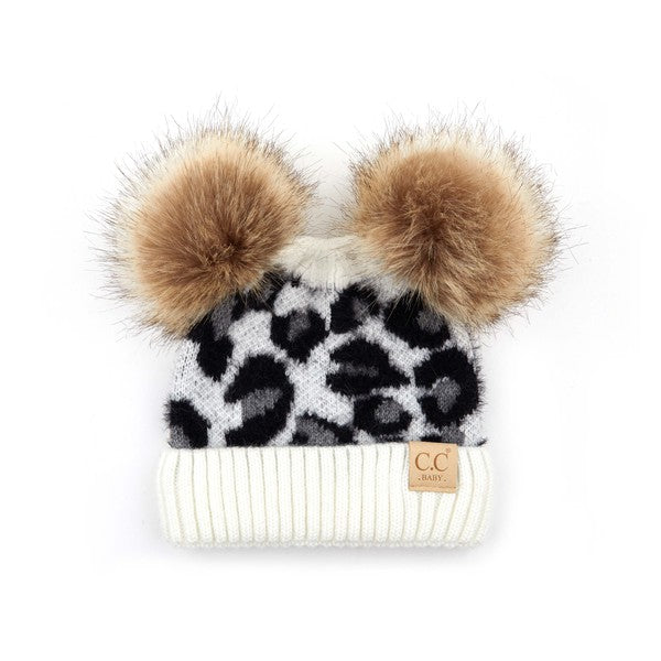 C.C Baby Leopard Pom Beanie and Blanket Set Winter Blanket -  Israel