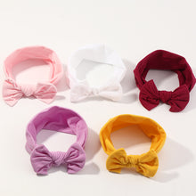 Load image into Gallery viewer, Solid Color Big Bow Children&#39;s Soft Hairband
